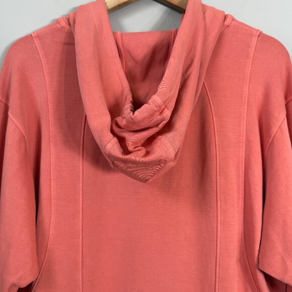 Athleta Sundown Hoodie Sweatshirt Pullover Women's Small Orange Coral Activewear - Picture 10 of 14